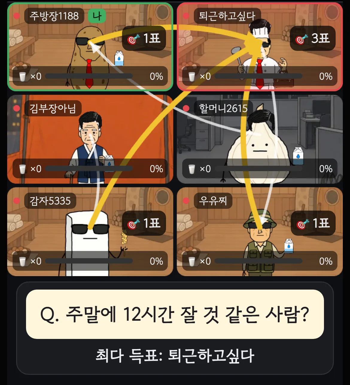 이미지 게임 결과 공개 화면